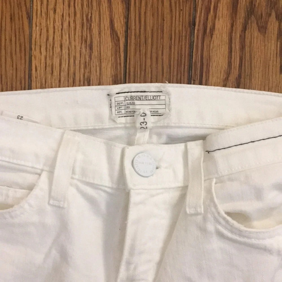 Current/Elliot white distressed skinny jeans - Picture 3 of 4